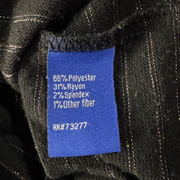 APT 9 X-Large Sweater Striped Round Neck Long Balloon Sleeves Stretch Gold Black - Picture 8 of 9